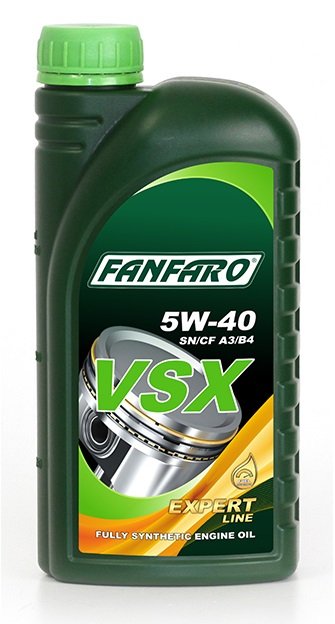 Motor oils Fully synthetic engine oil 5W-40 VSX SN/CF A3/B4 1L  Art. VSX5W401L